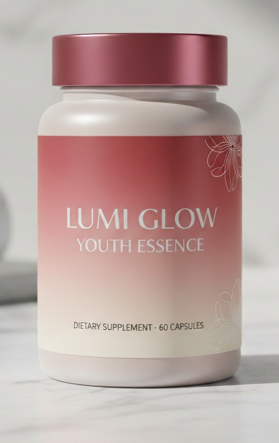 LUMI GLOW product packaging with botanical design